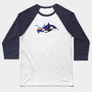 Orcas framing the Lime Kiln Point lighthouse Baseball T-Shirt